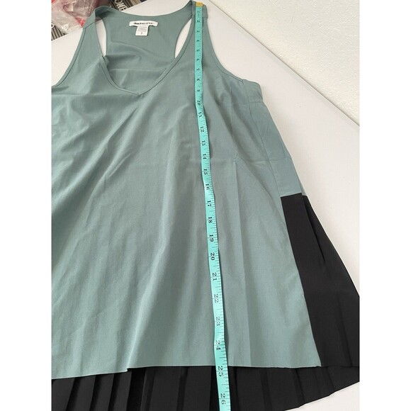 Athleta Shirt Womens Small Swing Forward Pleated Tank Top Deep Ocean Teal NWOT‎ - Picture 10 of 11